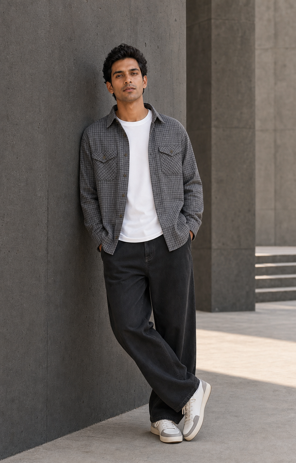 Relaxed Double-Pocket Brushed Twill Shirt