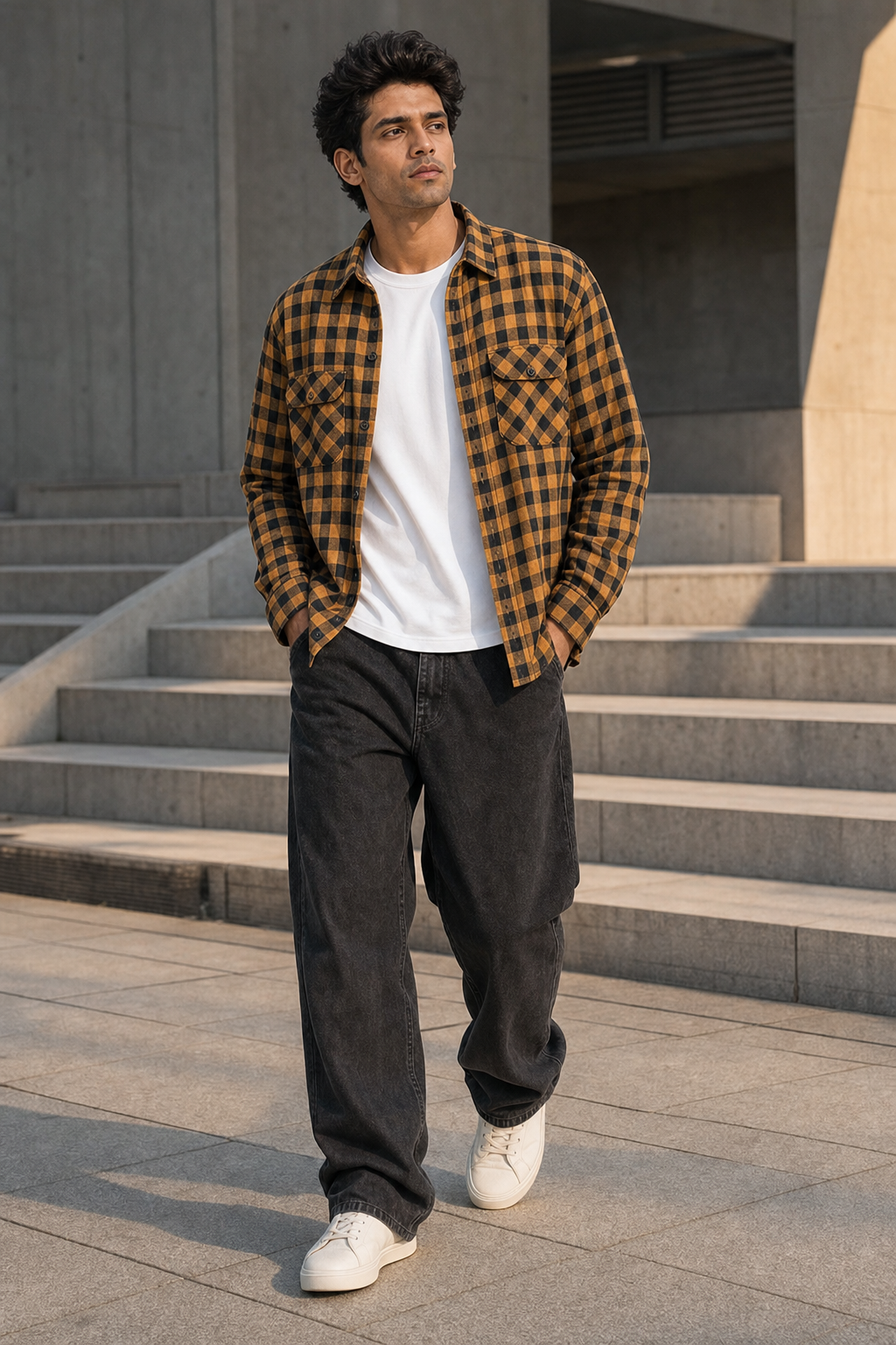Relaxed Double-Pocket Brushed Twill Shirt